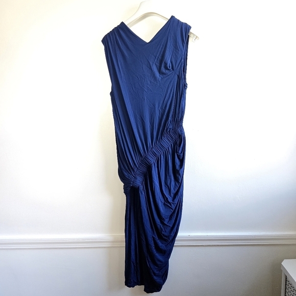 New Jason Wu Collection Sapphire Blue Draped Midi Dress 12 US NWT MSRP $1695.00 - Picture 12 of 15